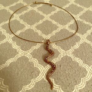 🌿 Silver Snake Choker